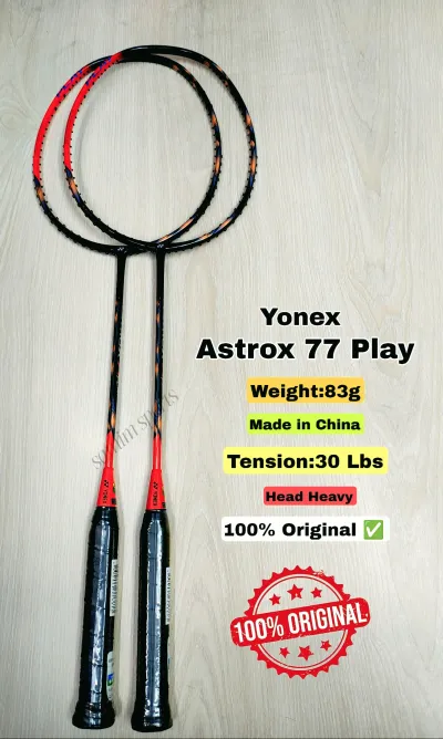 Yonex Astrox 77 Play Badminton Racket!  Red and Black_img_0