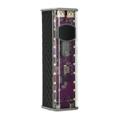 Fast Charging 8pcs 18650 Battery with LED Light Transparent Power Bank Case_img_4