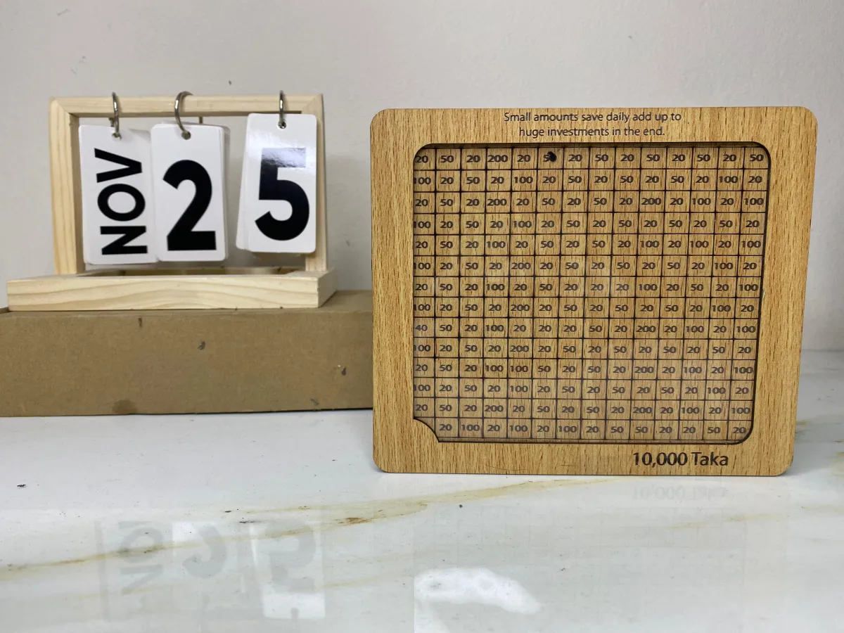 ১০ হাজার টাকার সঞ্চয় বাক্স ( Wooden Savings Box)