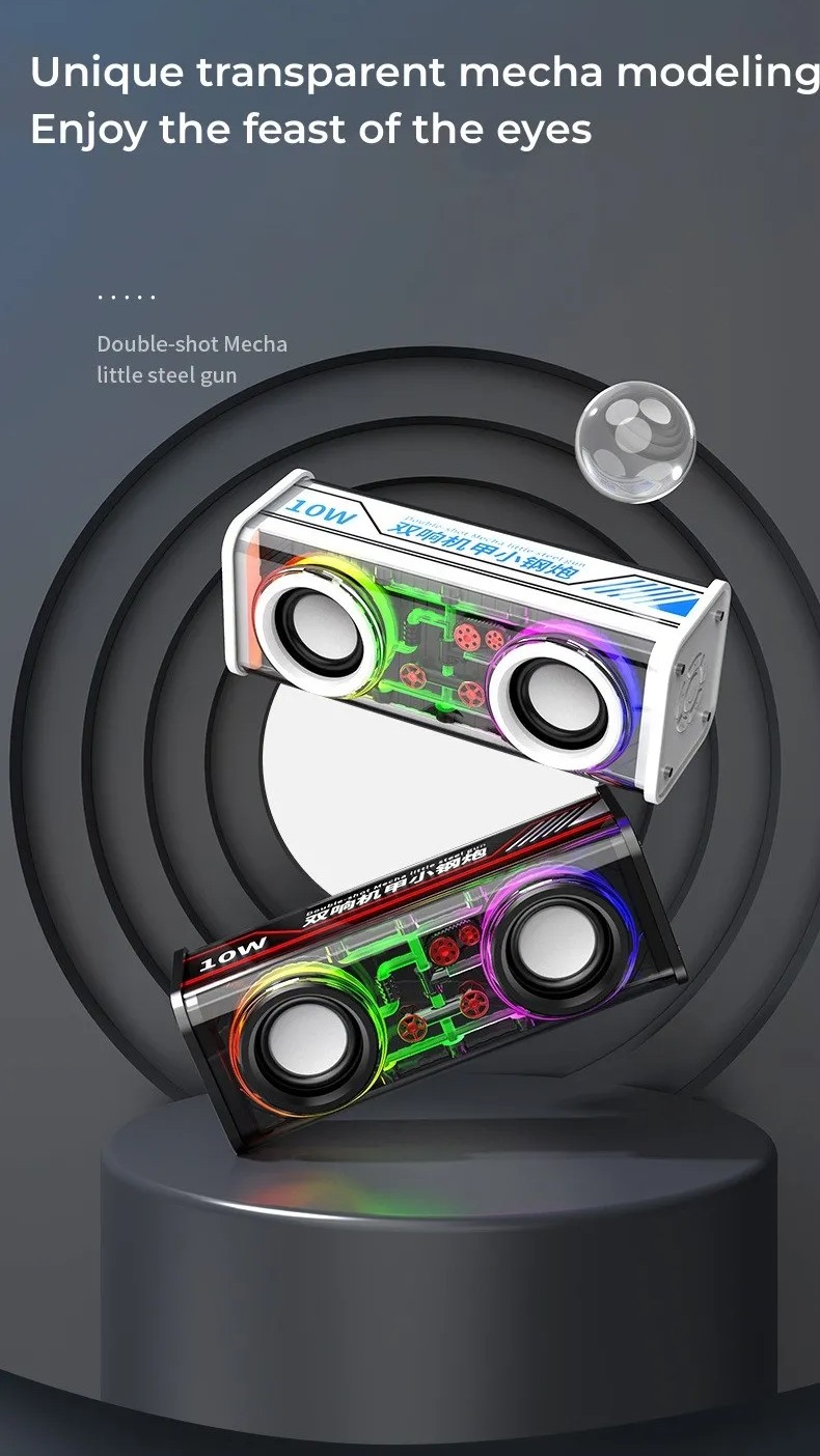 V8 Transparent Mecha Bluetooth Speaker_img_2