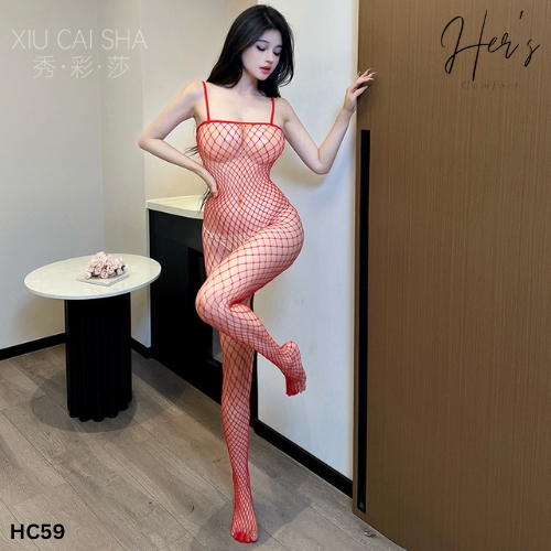 Open-Crotch Camisole Stocking