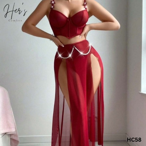 Sexy Sheer Pearl Belly Dancer Roleplay Set