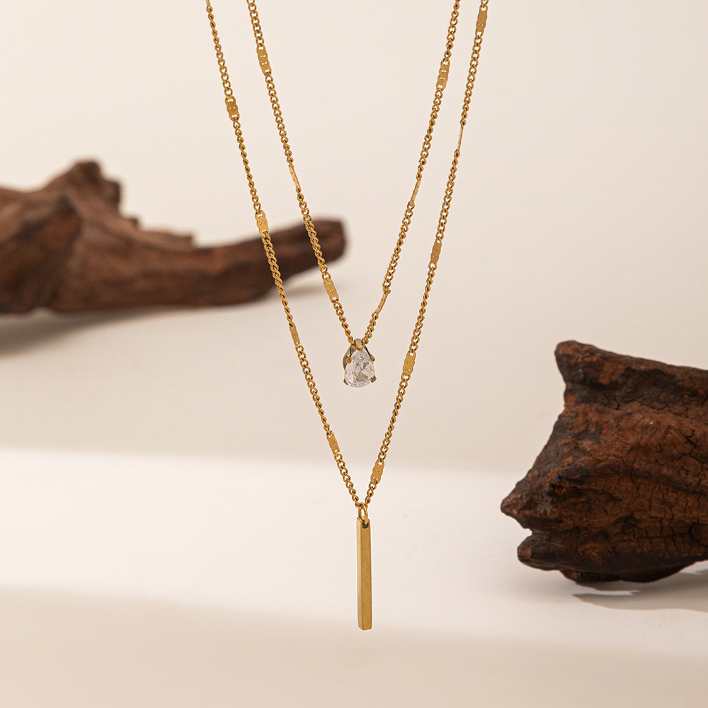 Double Layer Water Drop Neckpiece_img_1