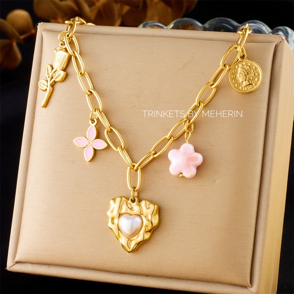 Pearl Rose Charm Necklace_img_0