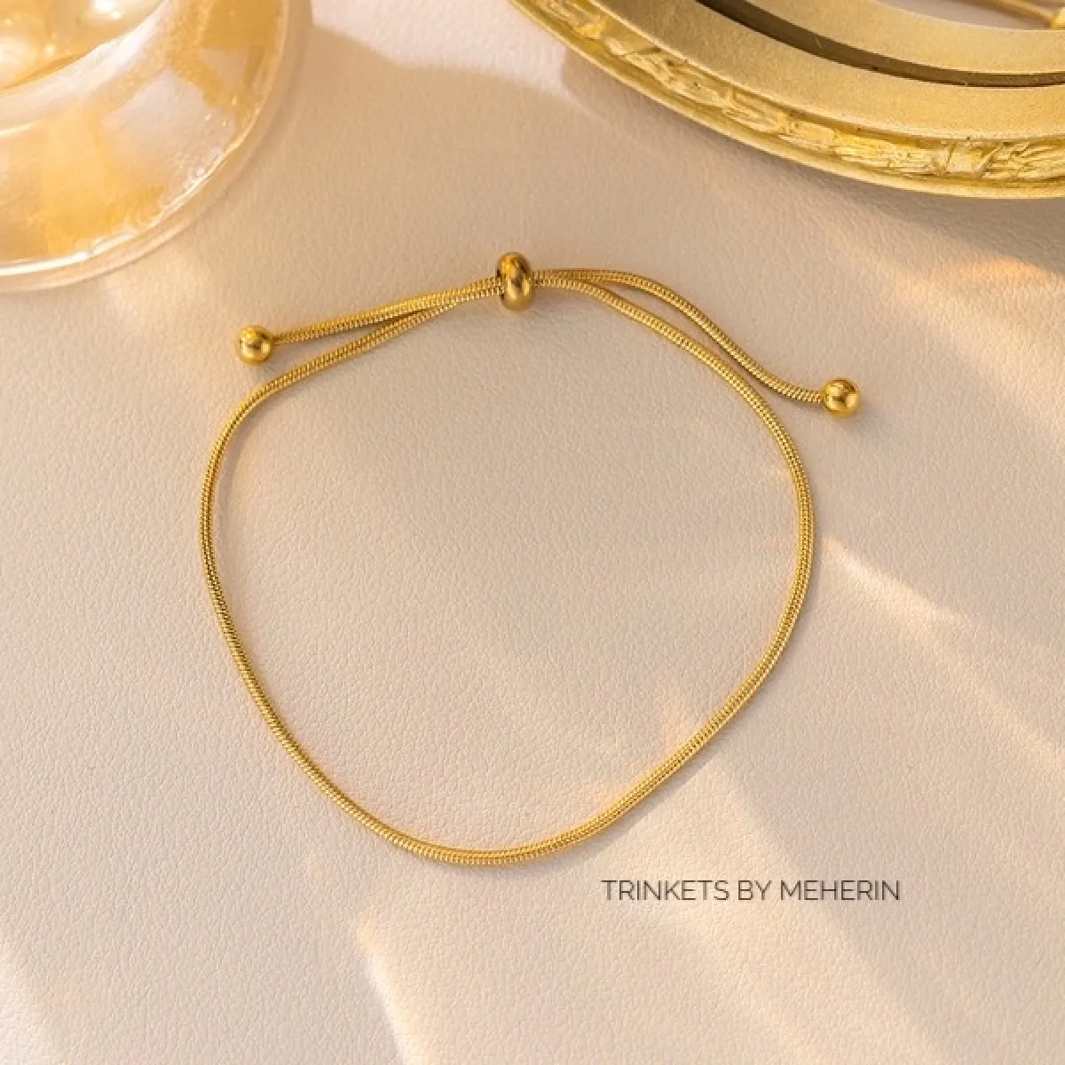 Drawstring Bracelet Gold