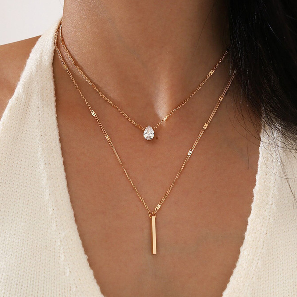 Double Layer Water Drop Neckpiece_img_0