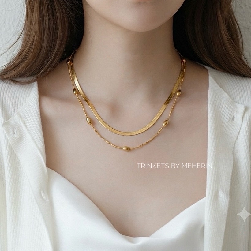 Double Layer Rice Bead Neckpiece_img_1