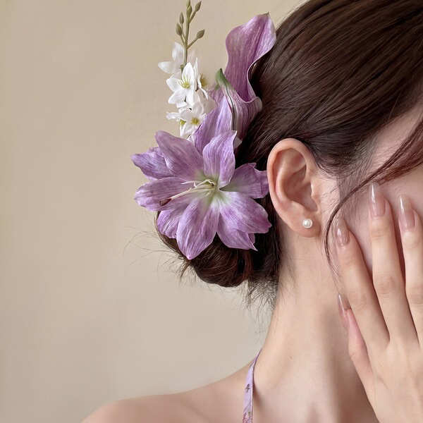 Purple Flower Hairpin_img_0