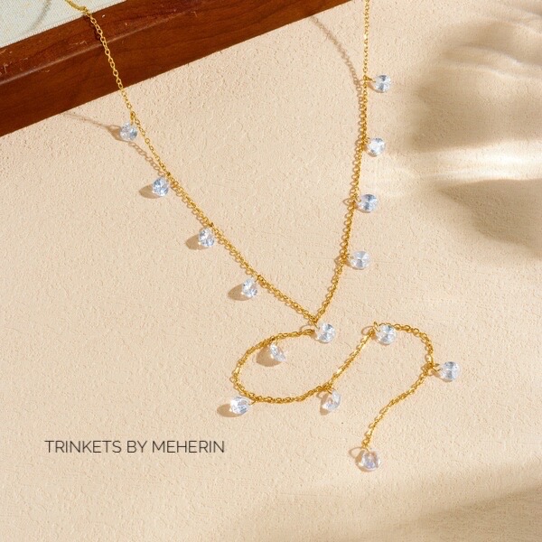 Waterdrop Y necklace -White_img_0
