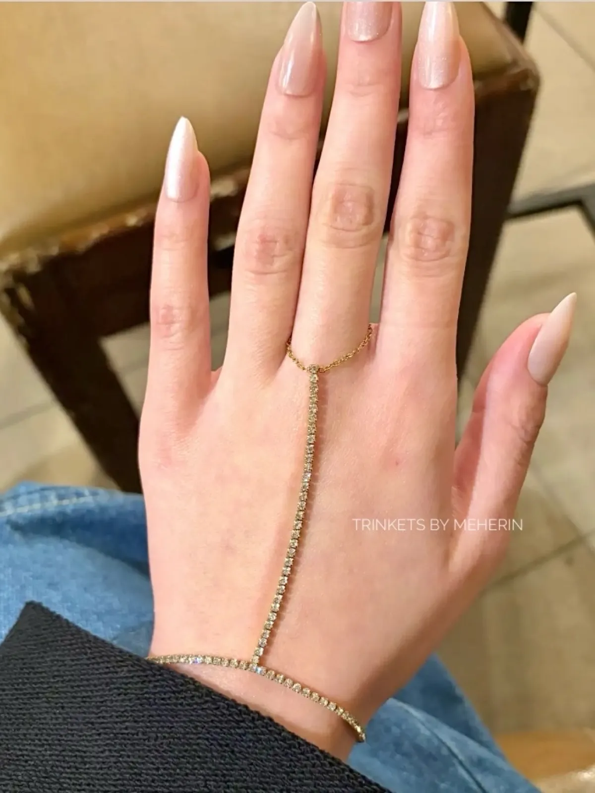 Rhinestone Hand Chain