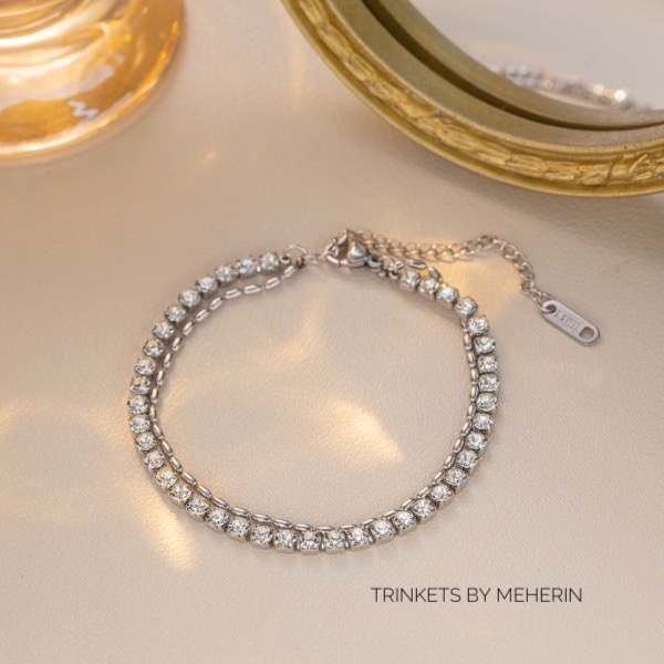 Diamond layer bracelet Silver_img_0