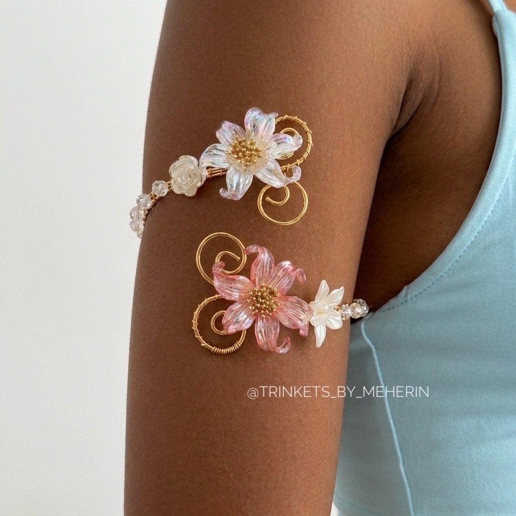 Flower Crystal Arm Cuff 2_img_0