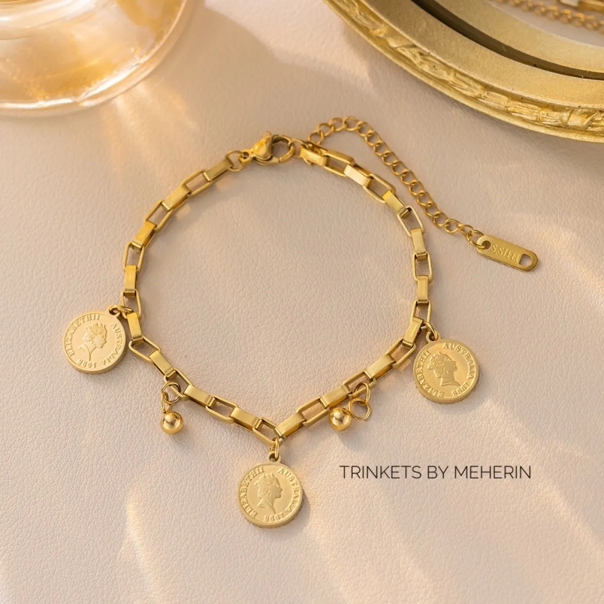Vintage coin bracelet