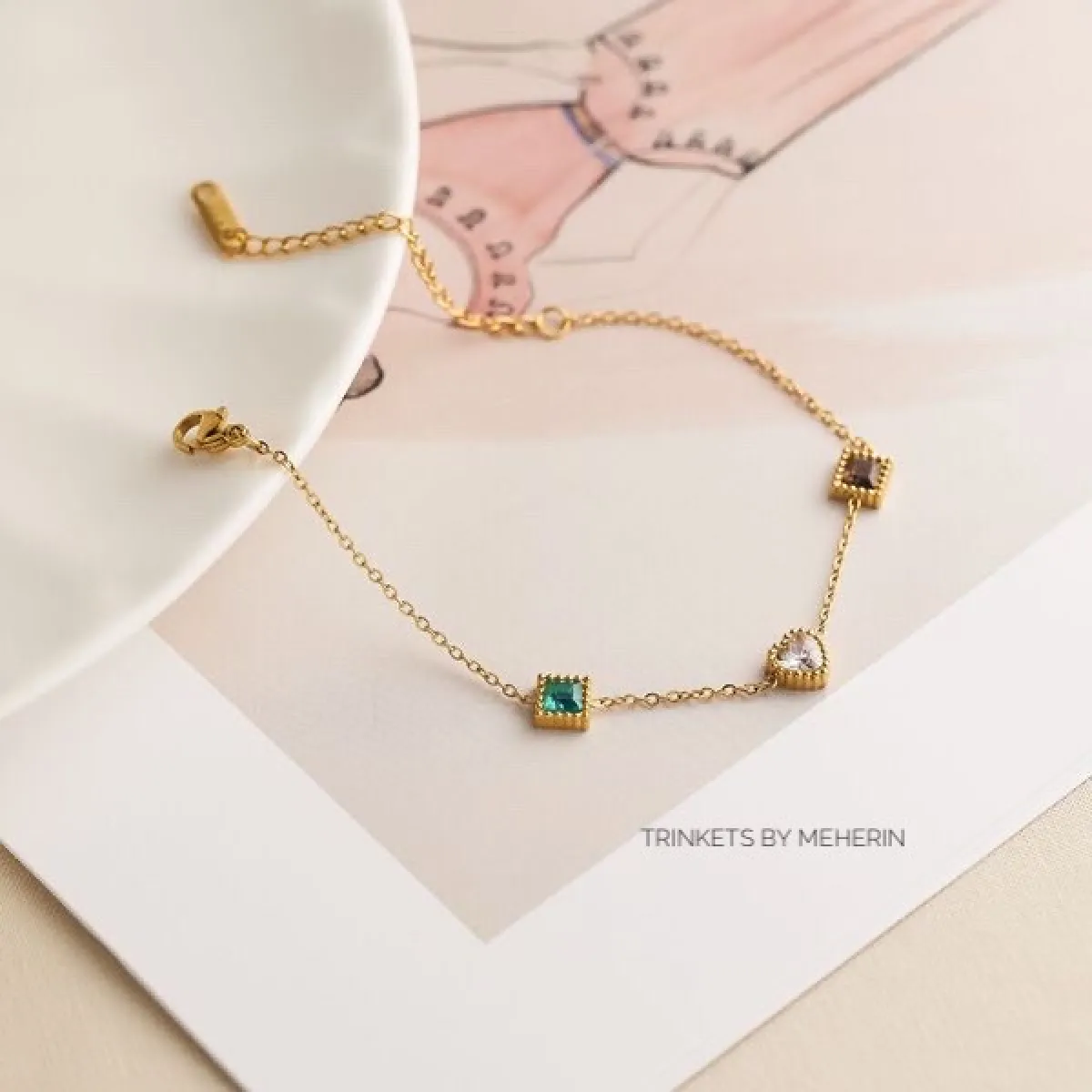 Geometric diamond bracelet