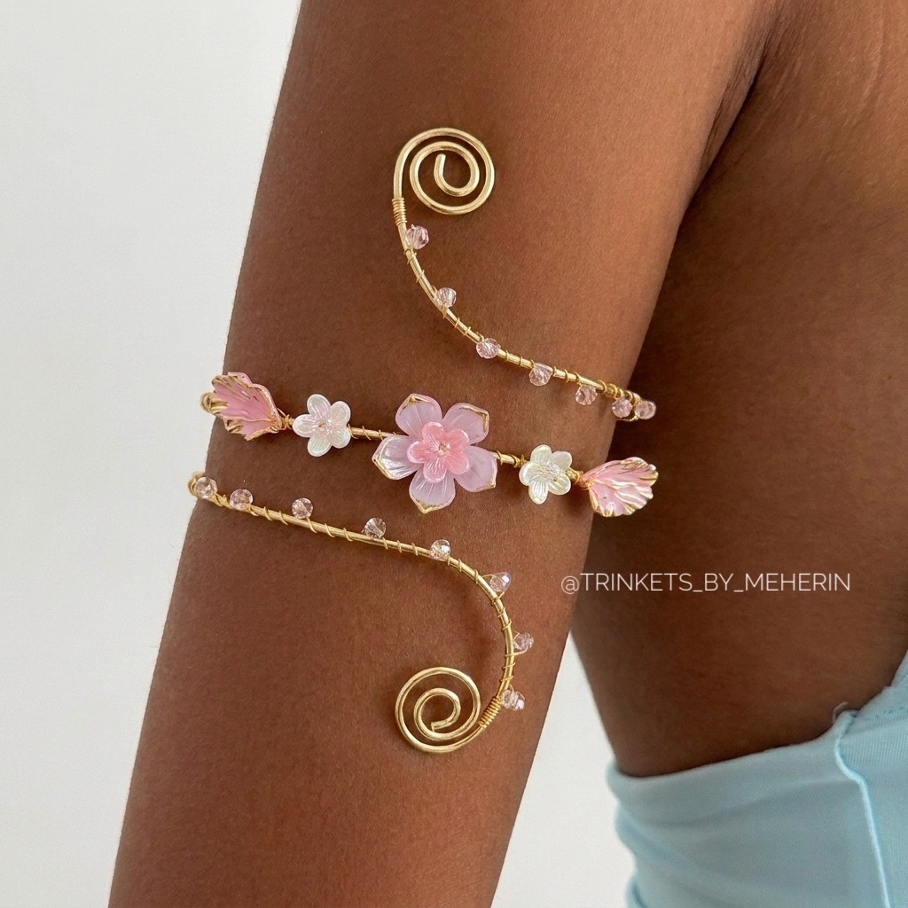 Flower Crystal Arm Cuff 1_img_0