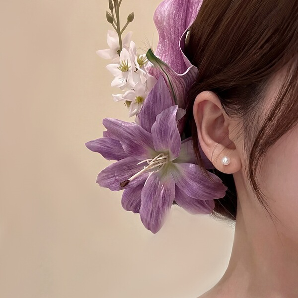 Purple Flower Hairpin_img_2