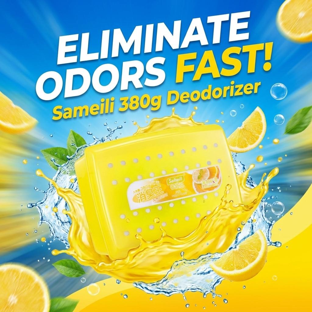 Sameili 380g Odor Eliminator Car & Home Air Freshener Gel Box (消臭王) – Extra Large Spill-Proof Cabin Deodorizer_img_3