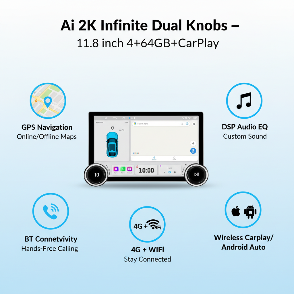 Ai 2K Infinite Dual Knobs – 11.8 inch 4/64GB CarPlay_img_2