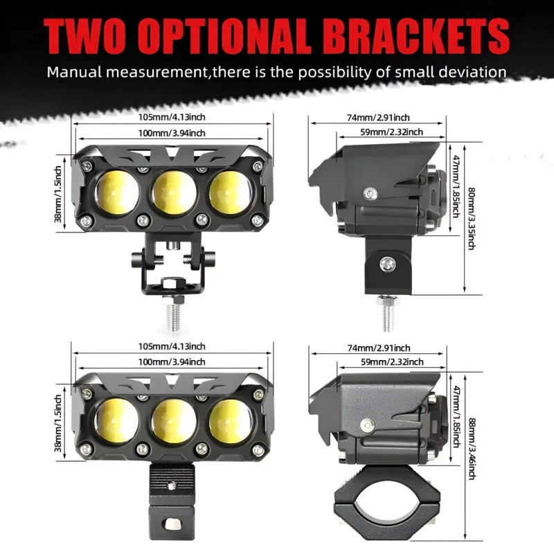 Motorcycle External Spotlight (Triple Lens)_img_5