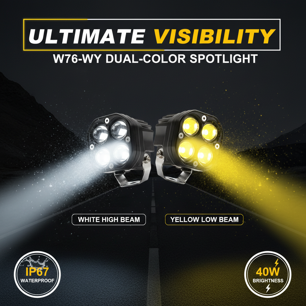 W76-WY (Two colors) Motorcycle External Spotlight_img_3