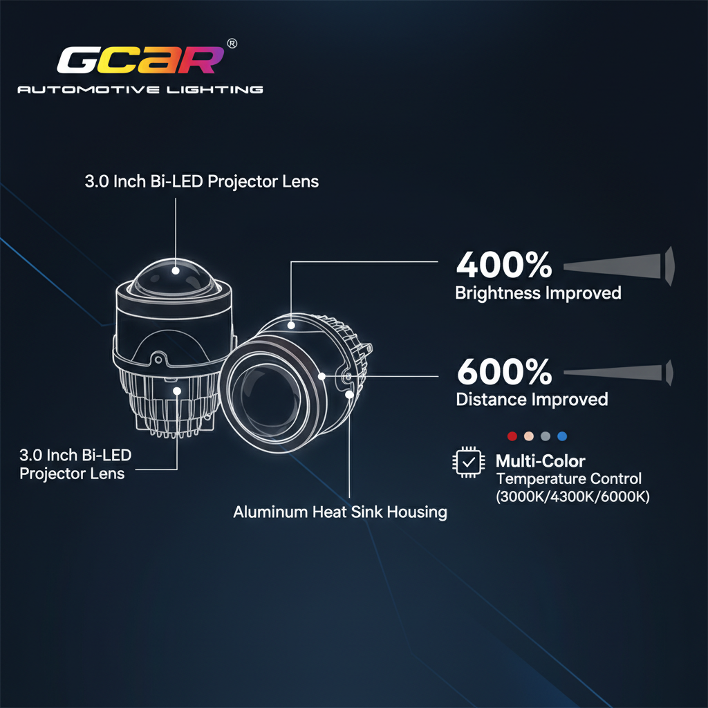 GCAR Polar Fog Bi-LED Projector Lamp M628-3S_img_2