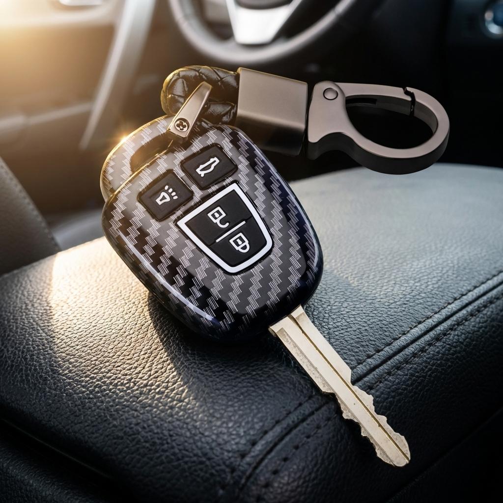 Carbon Fiber Key Cover for Toyota Axio_img_5
