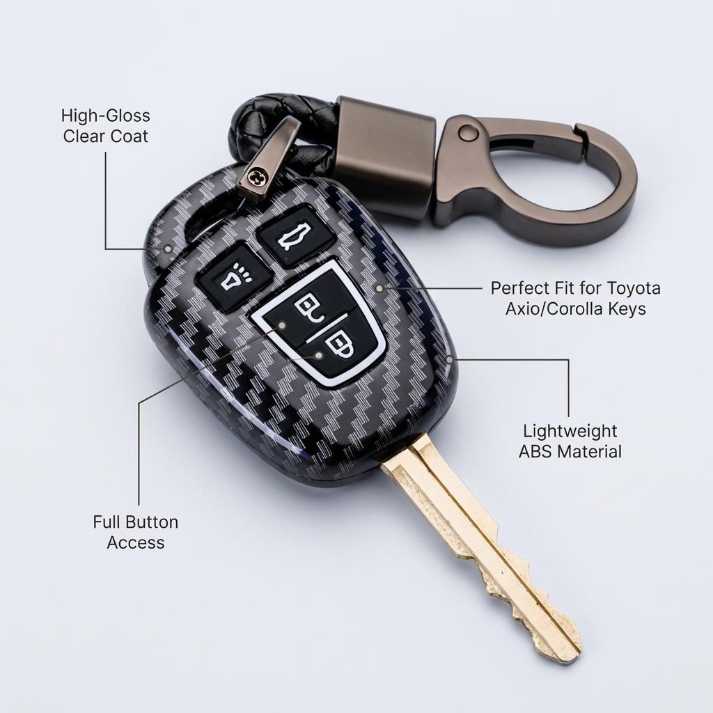 Carbon Fiber Key Cover for Toyota Axio_img_6