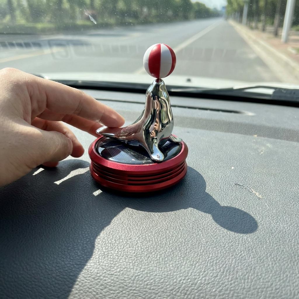 Sea Lion Rotating Solar Car Dashboard Air Freshener_img_7