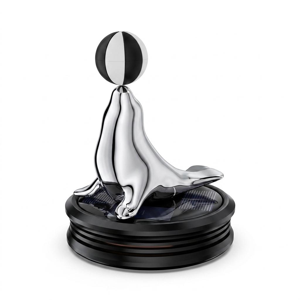 Sea Lion Rotating Solar Car Dashboard Air Freshener_img_2