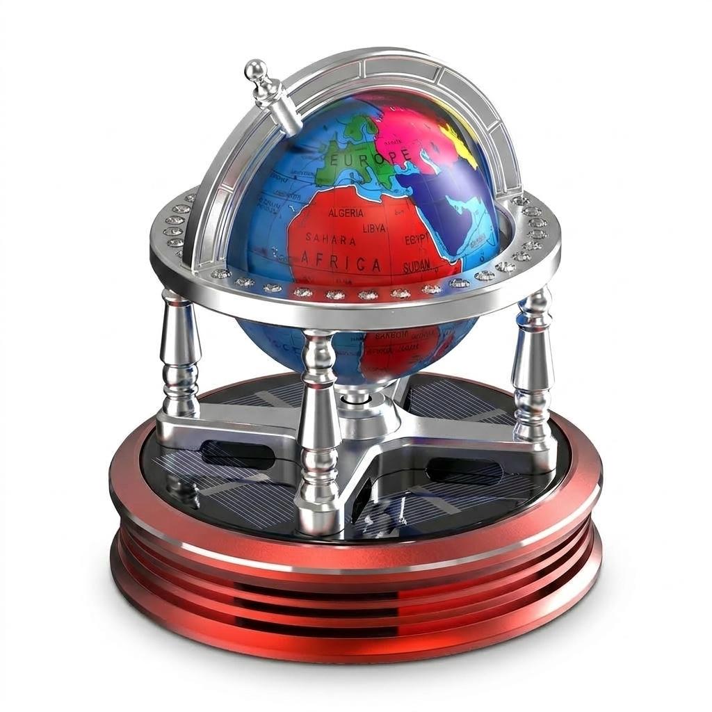 Globe Solar Car Rotating Dashboard Air Freshener