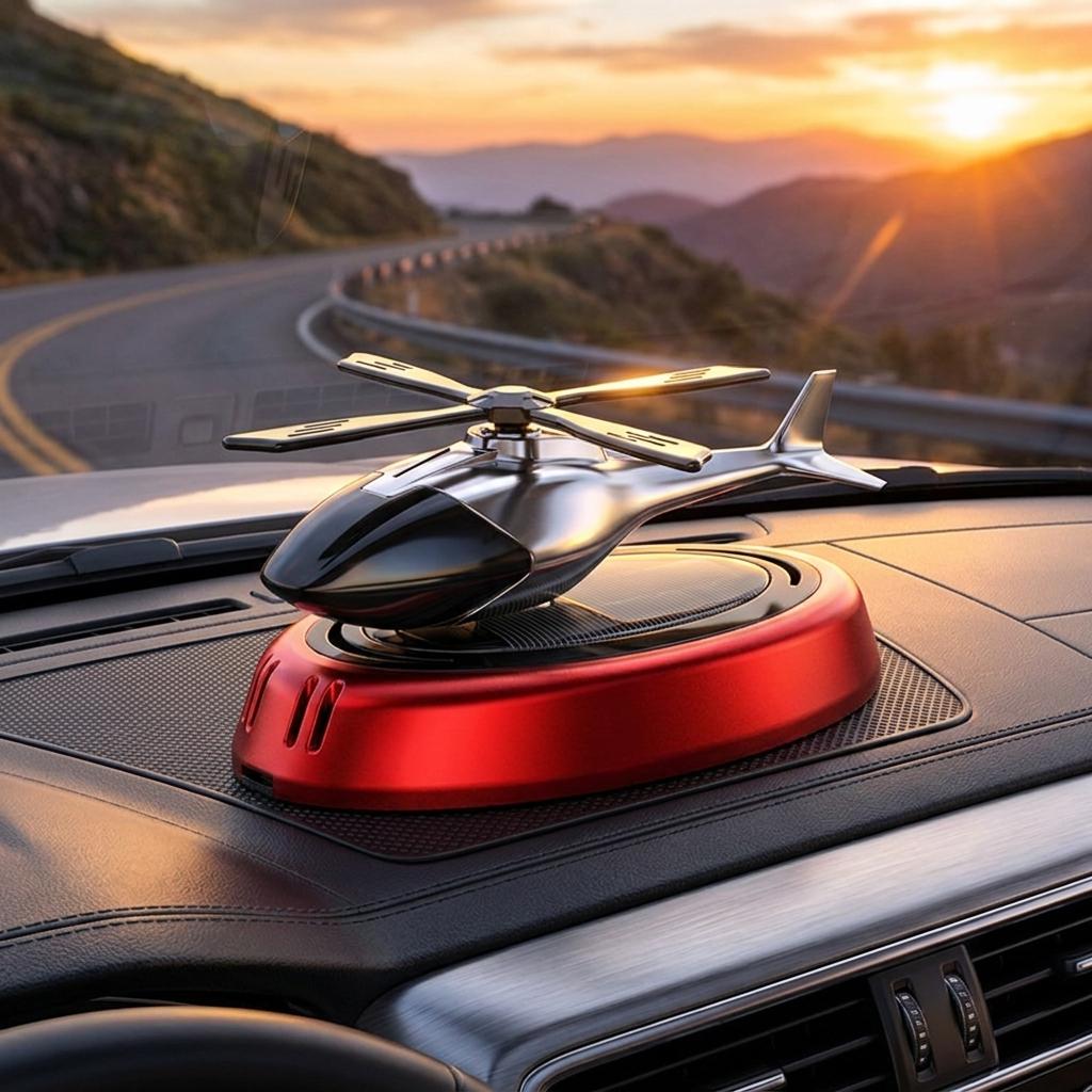 Solar Rotating Helicopter Dashboard Air Freshener_img_3