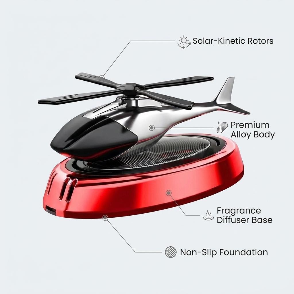 Solar Rotating Helicopter Dashboard Air Freshener_img_6