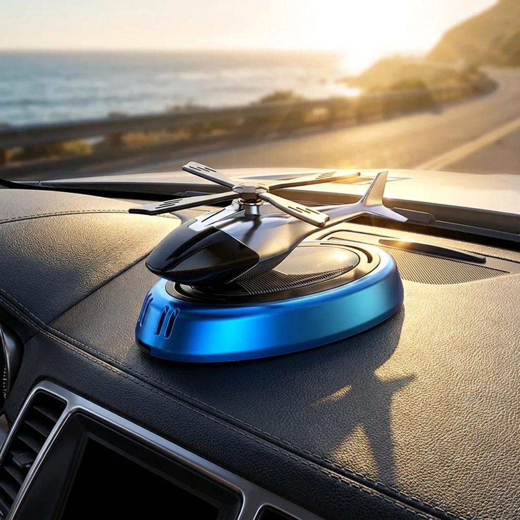 Solar Rotating Helicopter Dashboard Air Freshener_img_5