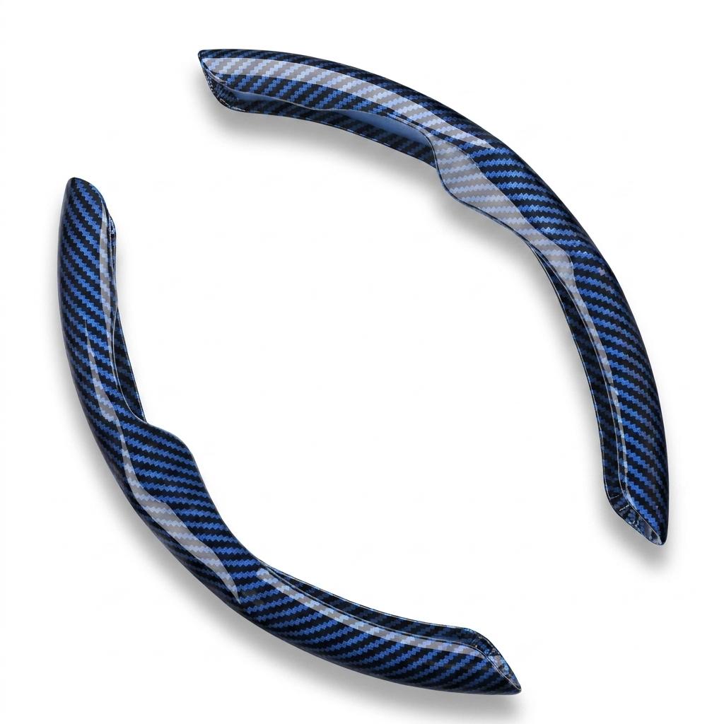 Two Part Carbon Fiber / Wood Grain Texture Steering Wheel Cover_img_3