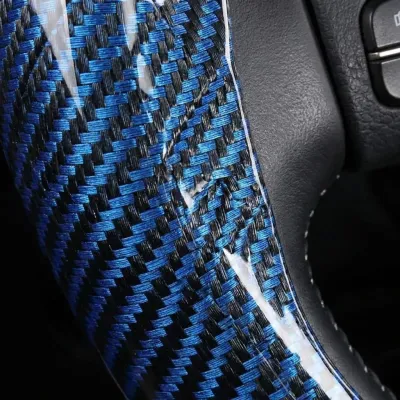 Two Part Carbon Fiber / Wood Grain Texture Steering Wheel Cover_img_10