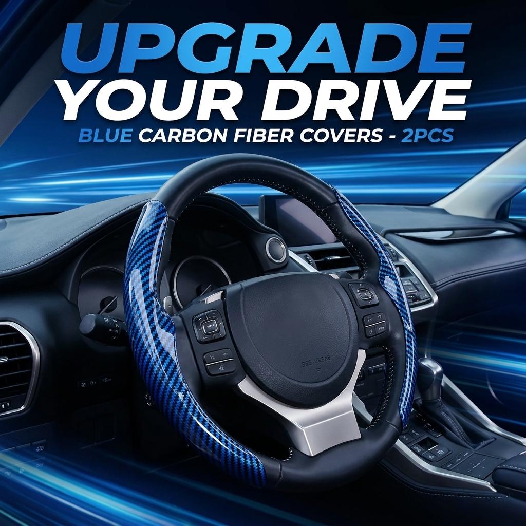 Two Part Carbon Fiber / Wood Grain Texture Steering Wheel Cover_img_11