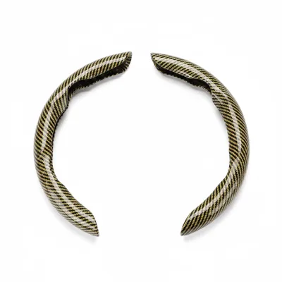 Two Part Carbon Fiber / Wood Grain Texture Steering Wheel Cover_img_4