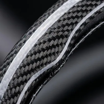 Two Part Carbon Fiber / Wood Grain Texture Steering Wheel Cover_img_17