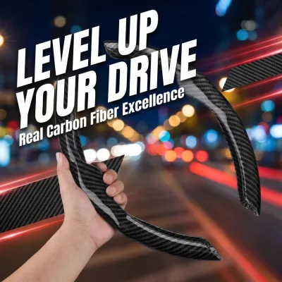 Two Part Carbon Fiber / Wood Grain Texture Steering Wheel Cover_img_18