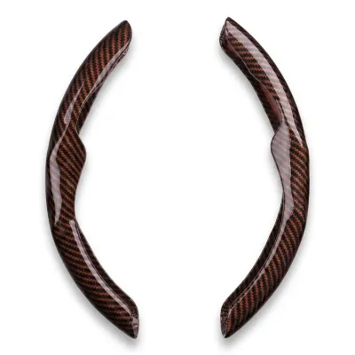 Two Part Carbon Fiber / Wood Grain Texture Steering Wheel Cover_img_6