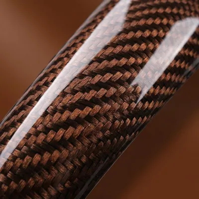 Two Part Carbon Fiber / Wood Grain Texture Steering Wheel Cover_img_23