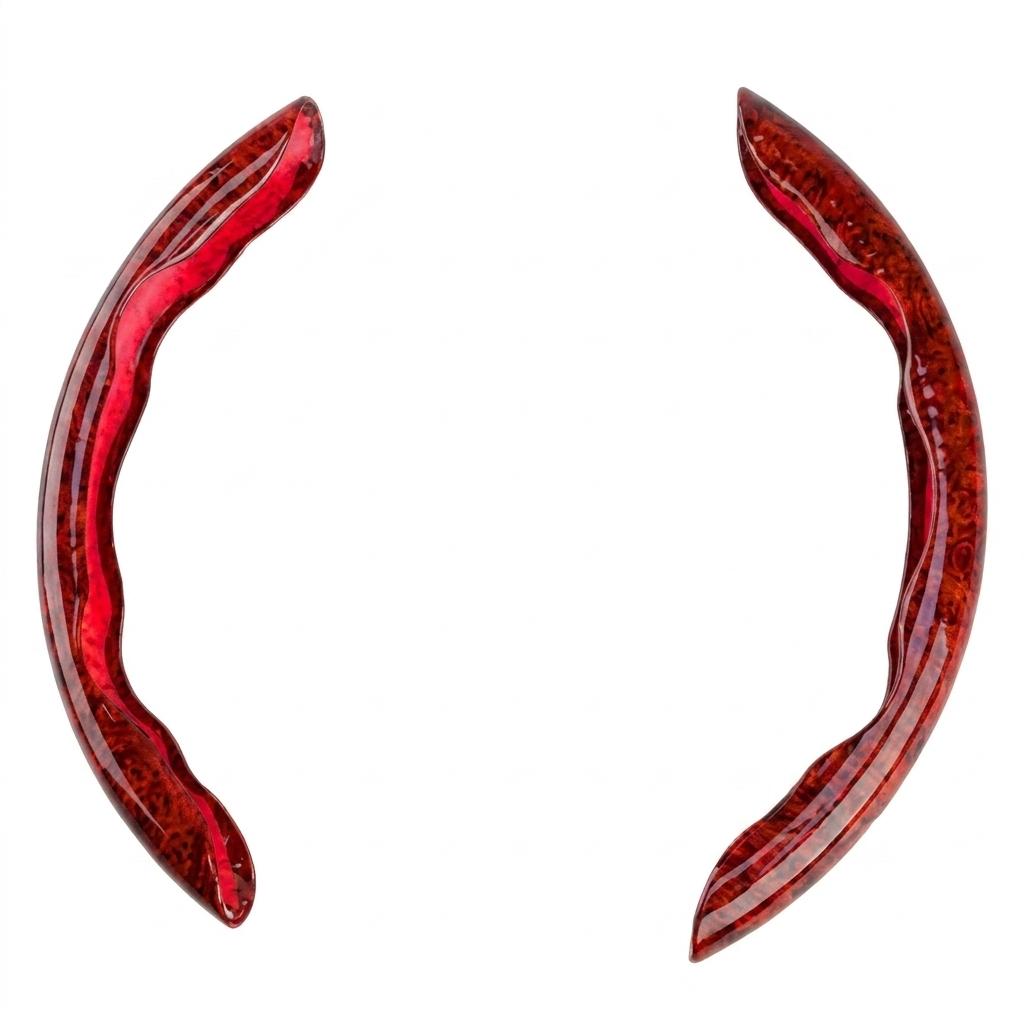 Two Part Carbon Fiber / Wood Grain Texture Steering Wheel Cover_img_7