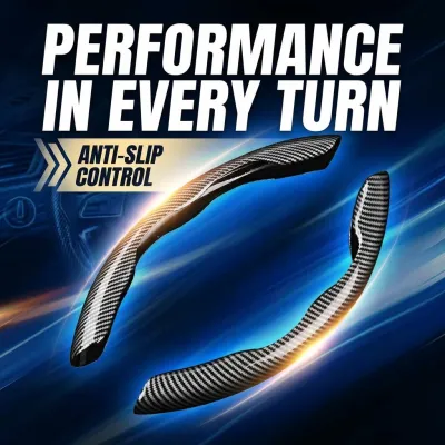 Two Part Carbon Fiber / Wood Grain Texture Steering Wheel Cover_img_31