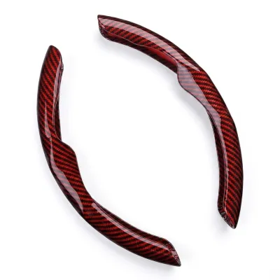 Two Part Carbon Fiber / Wood Grain Texture Steering Wheel Cover_img_2