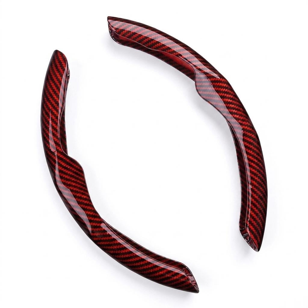 Two Part Carbon Fiber / Wood Grain Texture Steering Wheel Cover_img_2
