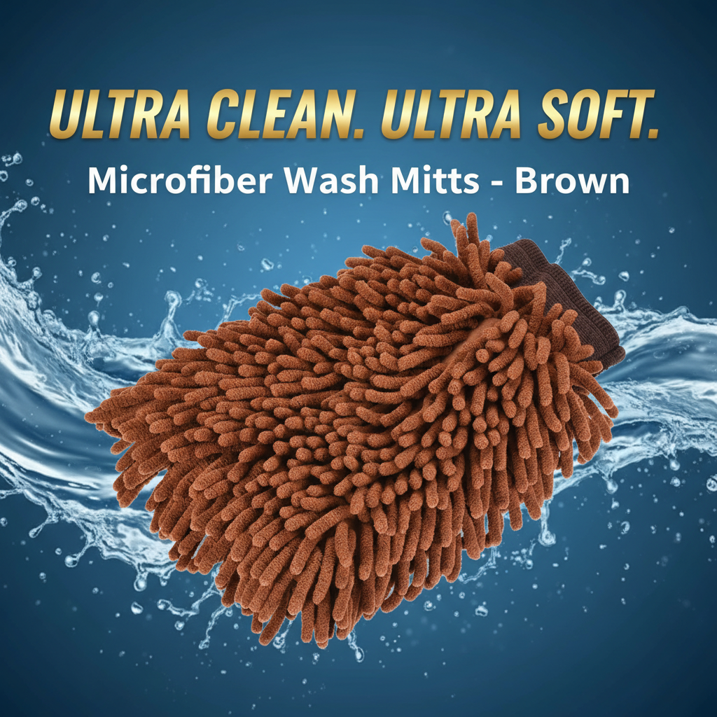 Brown Microfiber Wash Mitts_img_1