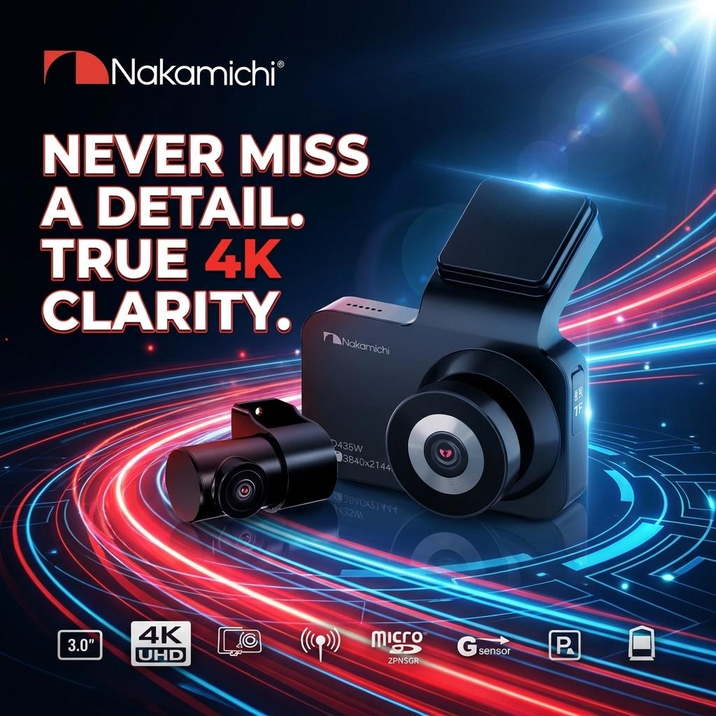 Nakamichi ND435W 4K Ultra HD Dashcam with Wi-Fi & 3" IPS Display_img_2