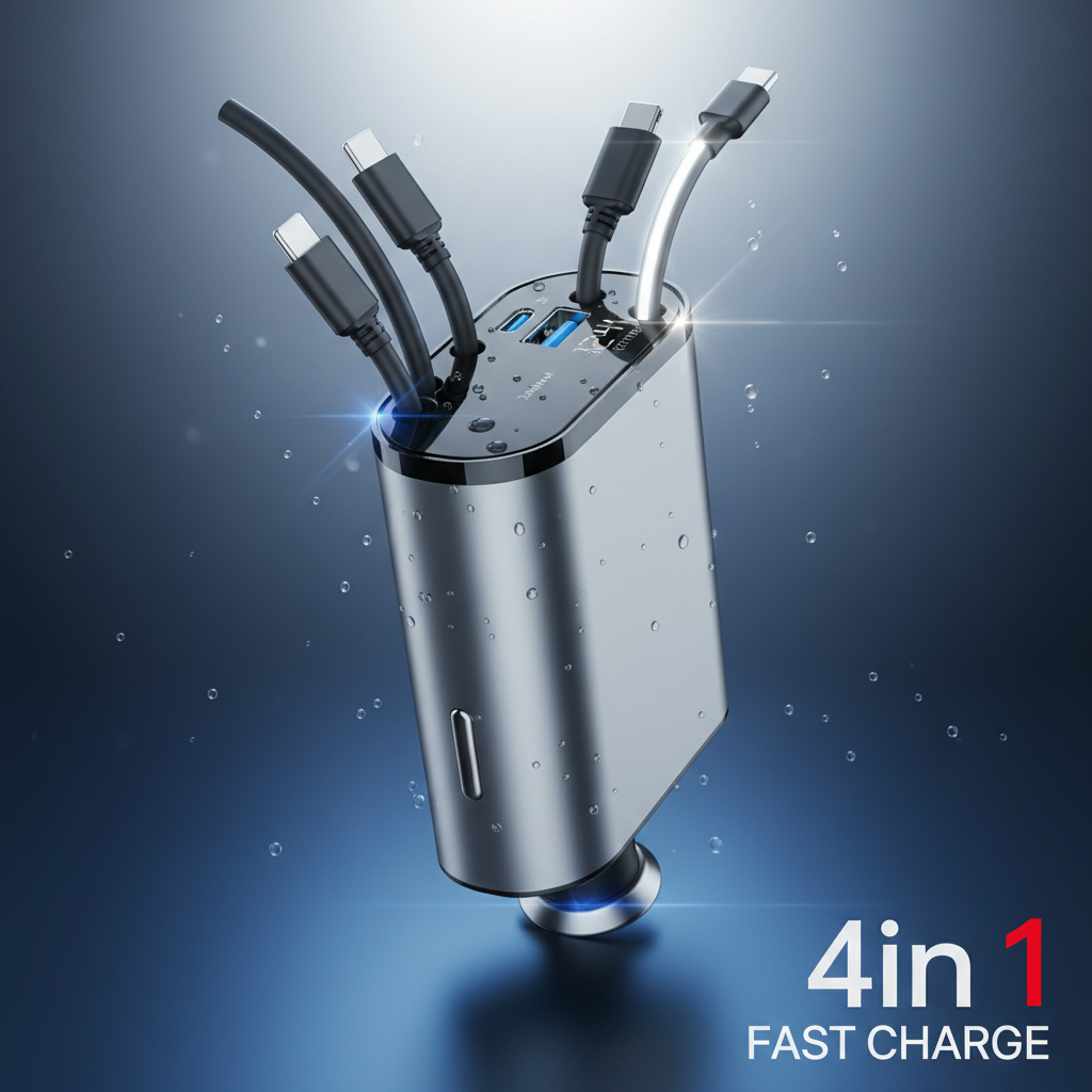 4 in 1 Charger for Car – Retractable 800mm Fast Charger_img_1