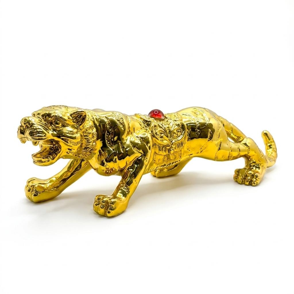 Leopard Car Dashboard Showpiece Golden Color_img_0
