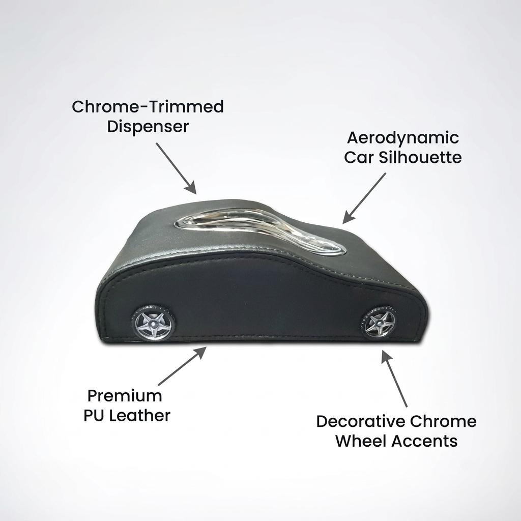 Car Shape PU Leather Tissue Box Holder_img_2